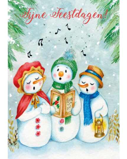 greeting card singing snowmen