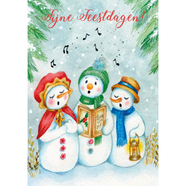 greeting card singing snowmen