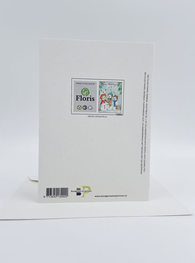 carte de vœux bonhommes de neige chantants