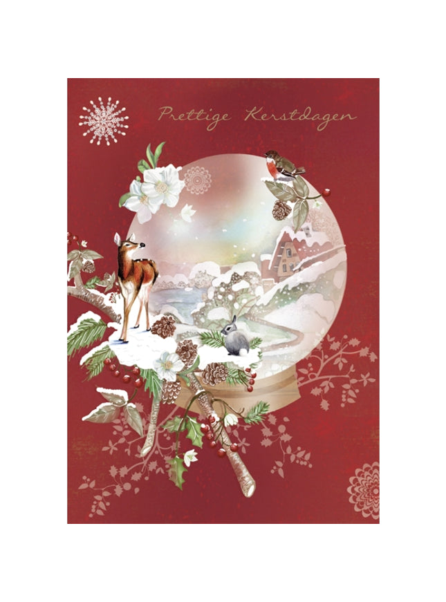 Wenskaart dieren, prettige feestdagen (F13099)
