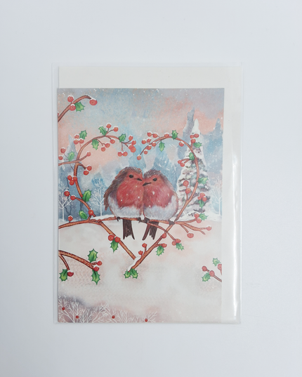 Wenskaart duo vogeltjes (F13115)