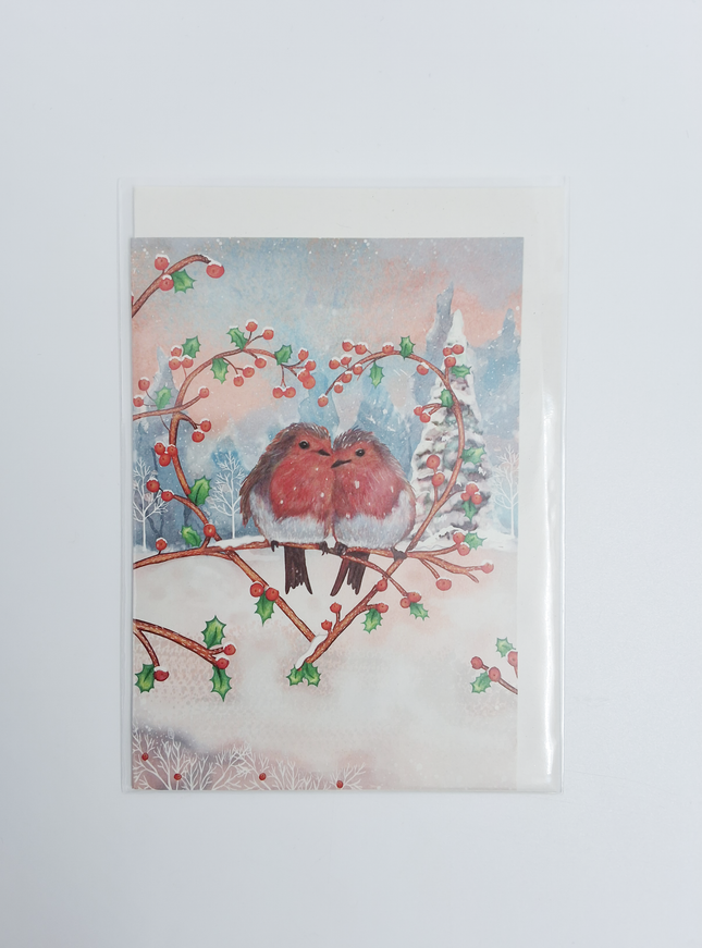 Wenskaart duo vogeltjes (F13115)