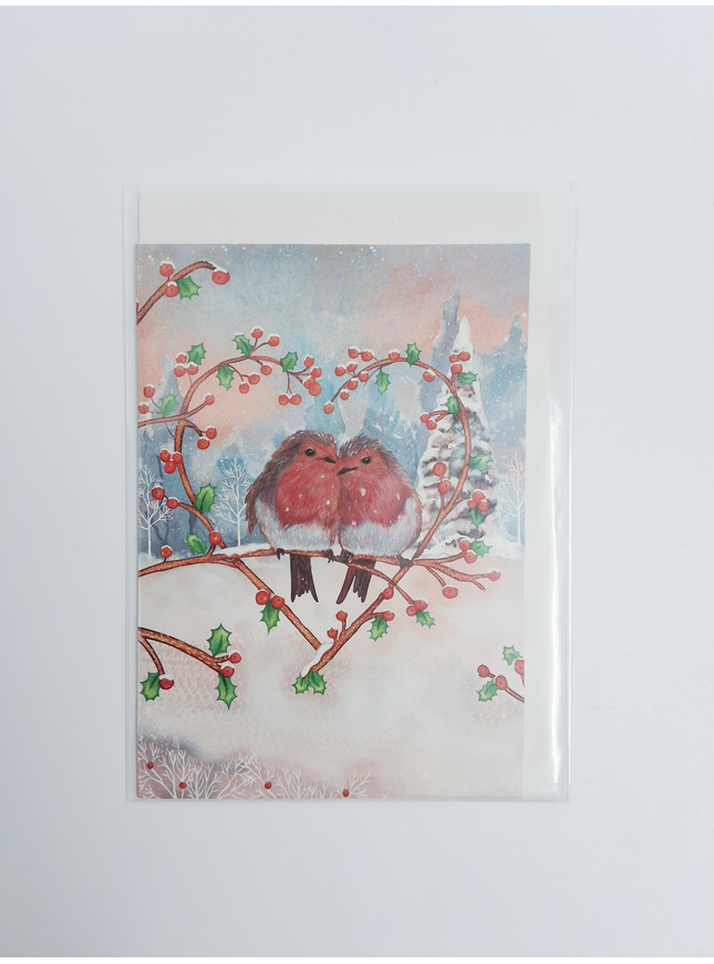 Wenskaart duo vogeltjes (F13115)