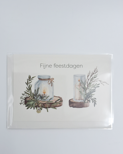 Wenskaart kaars 2x (F13122)