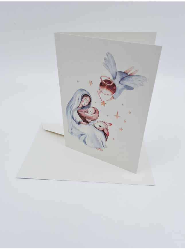wenskaart Maria blauw (F13124)