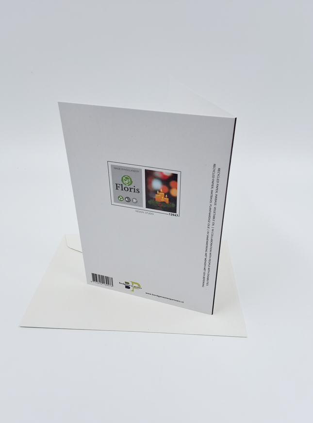 Wenskaart eco-lam. Advent kaarsen (F13947)