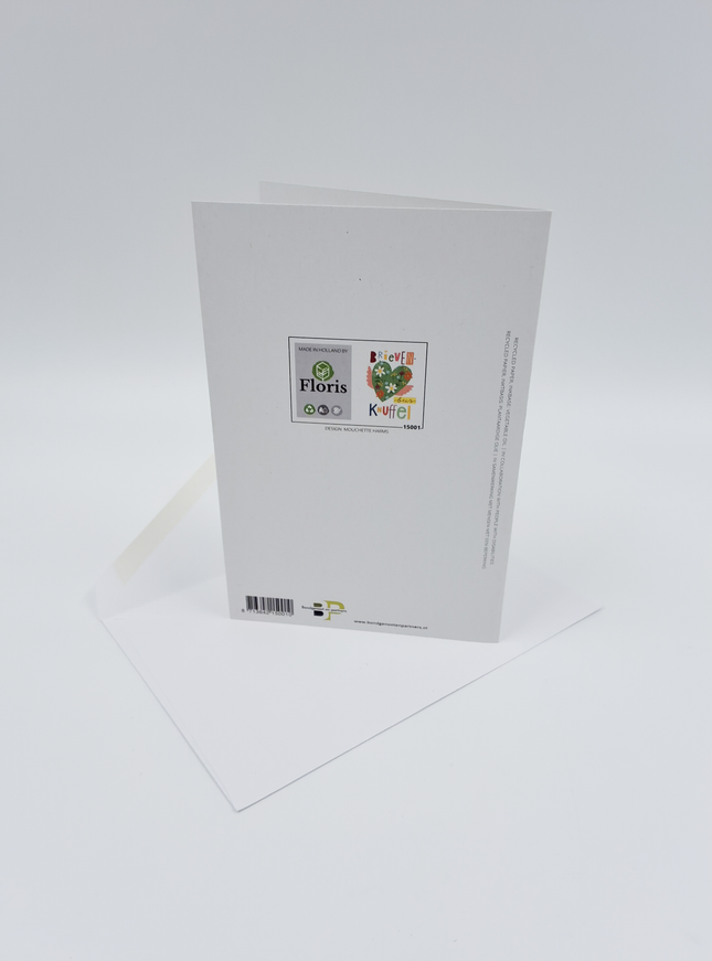 Wenskaart brievenbus knuffel (F15001)