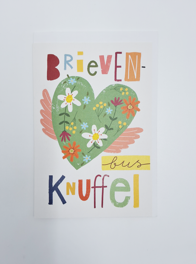 Wenskaart brievenbus knuffel (F15001)
