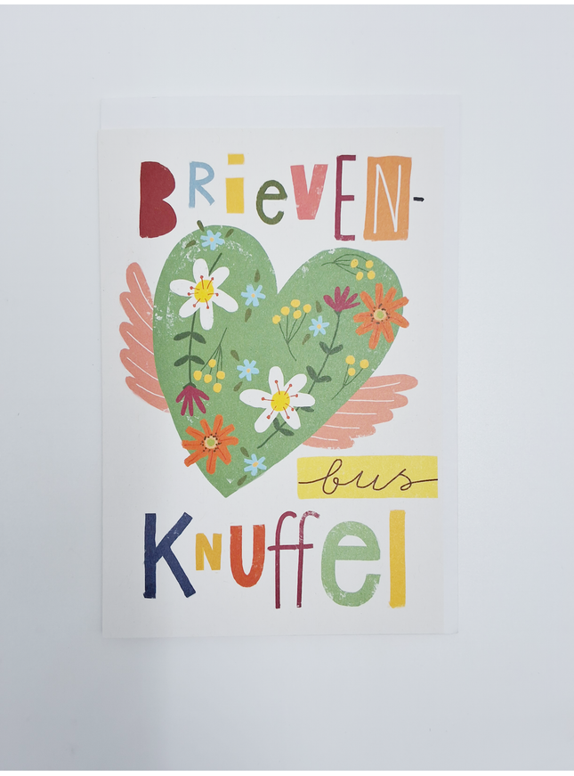 Wenskaart brievenbus knuffel (F15001)