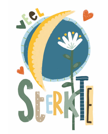 Wenskaart veel sterkte (F15004)