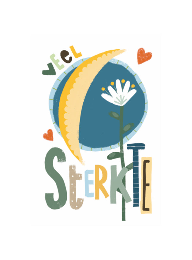Wenskaart veel sterkte (F15004)