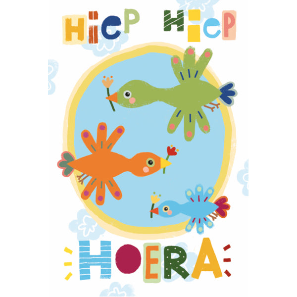 Wenskaart hiep hiep (F15006)