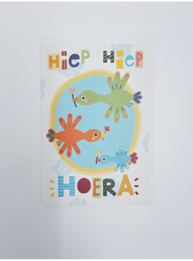 Wenskaart hiep hiep (F15006)