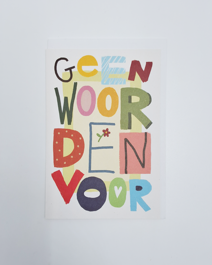 Wenskaart geen woorden voor (F15008)