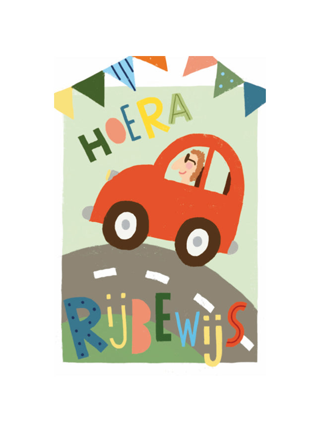 Carte de vœux : Hourra pour ton permis de conduire !