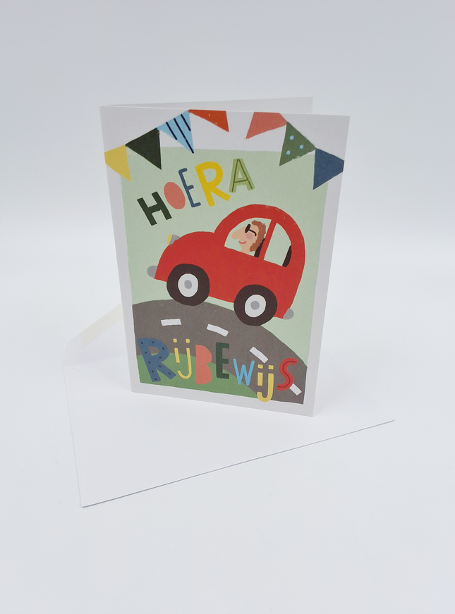 Wenskaart hoera rijbewijs (F15022)