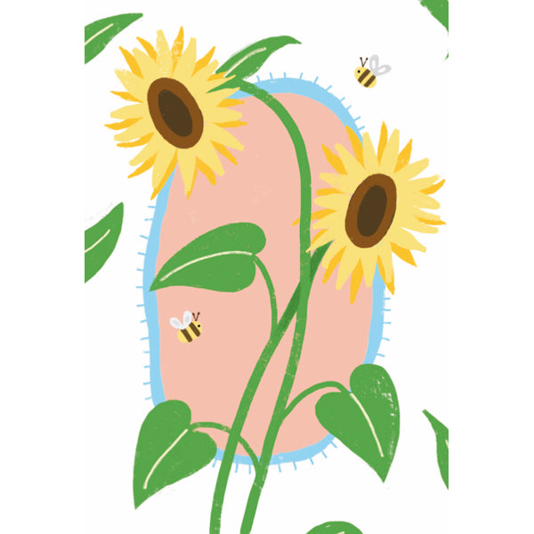 Wenskaart zonnebloemen (F15024)