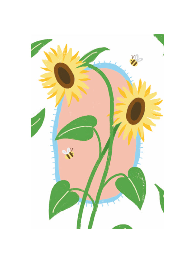 Wenskaart zonnebloemen (F15024)