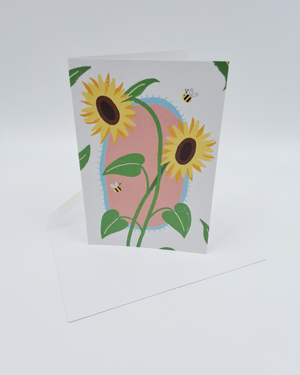 Wenskaart zonnebloemen (F15024)