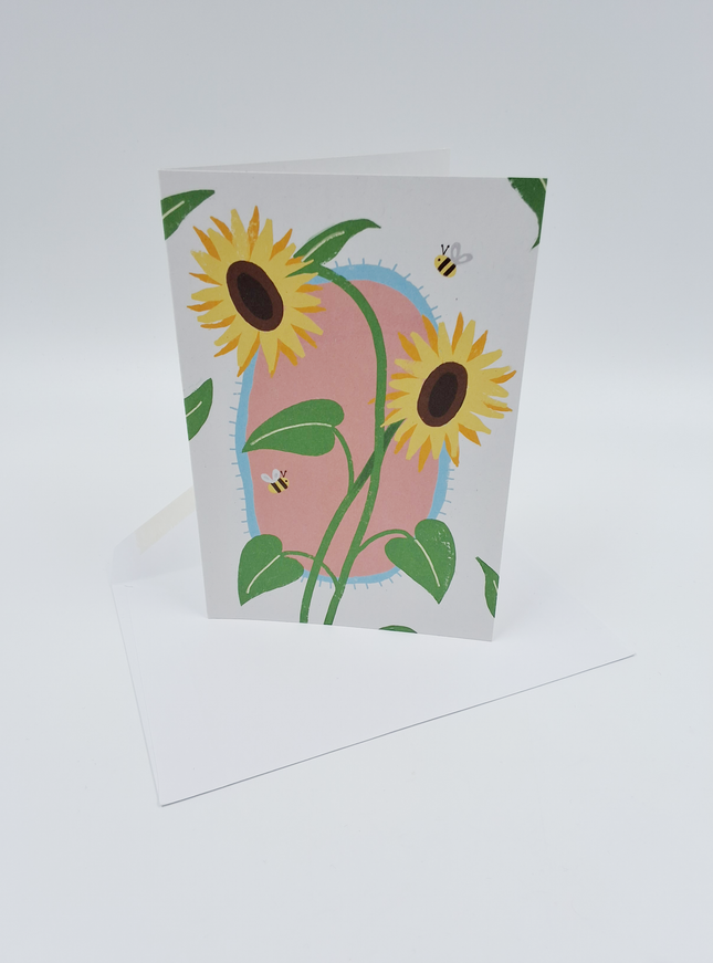 Wenskaart zonnebloemen (F15024)