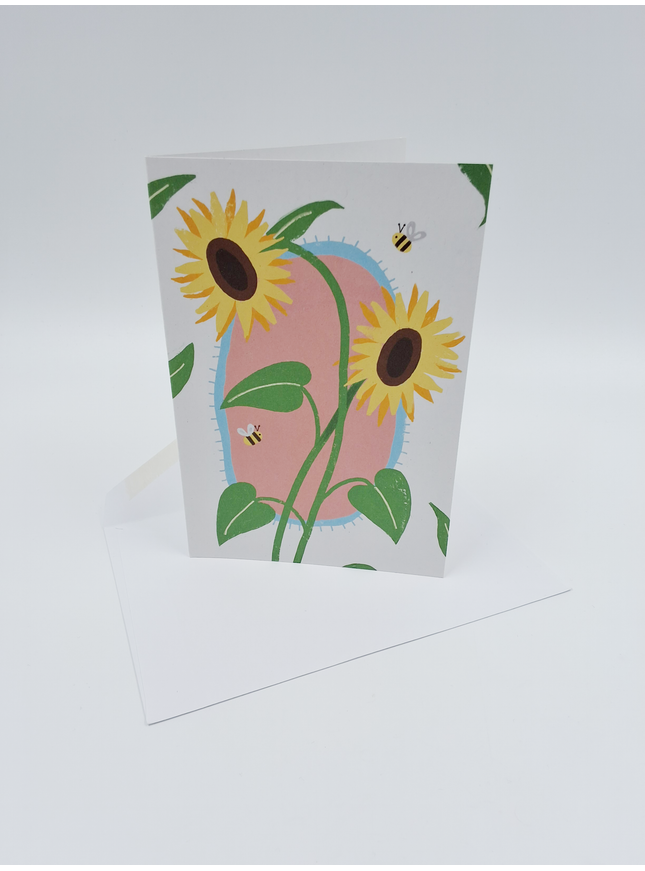 Wenskaart zonnebloemen (F15024)