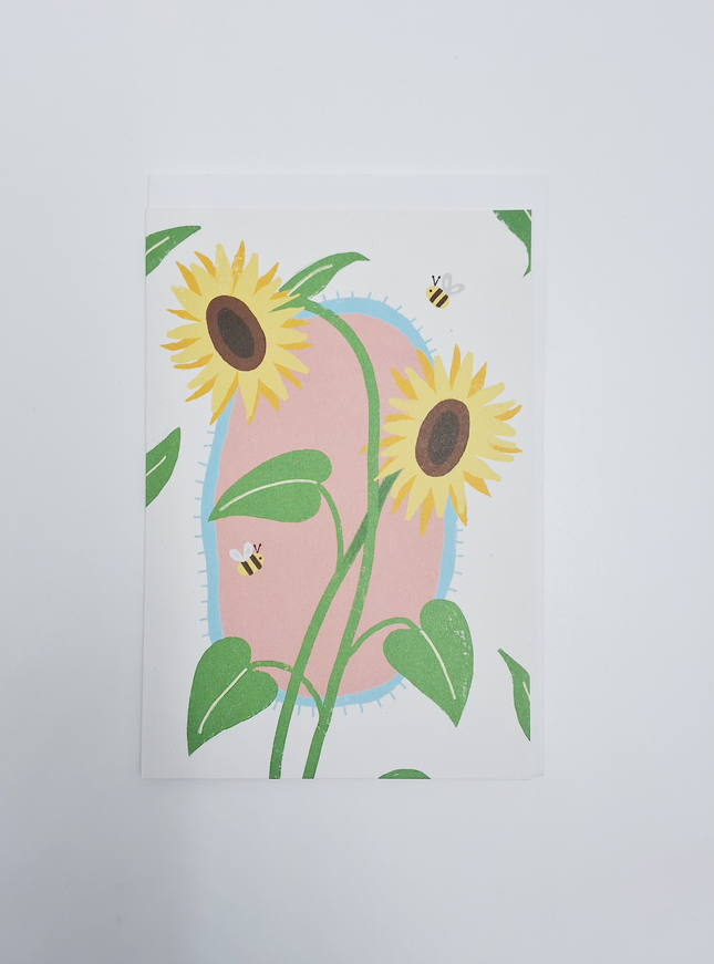 Wenskaart zonnebloemen (F15024)