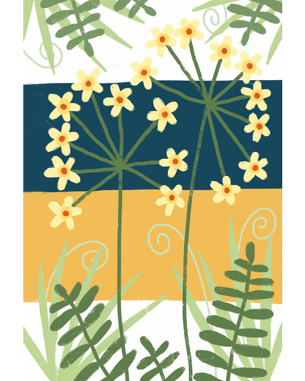 Wenskaart condoleance, bloemen (F15025)