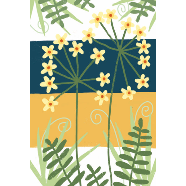 Wenskaart condoleance, bloemen (F15025)