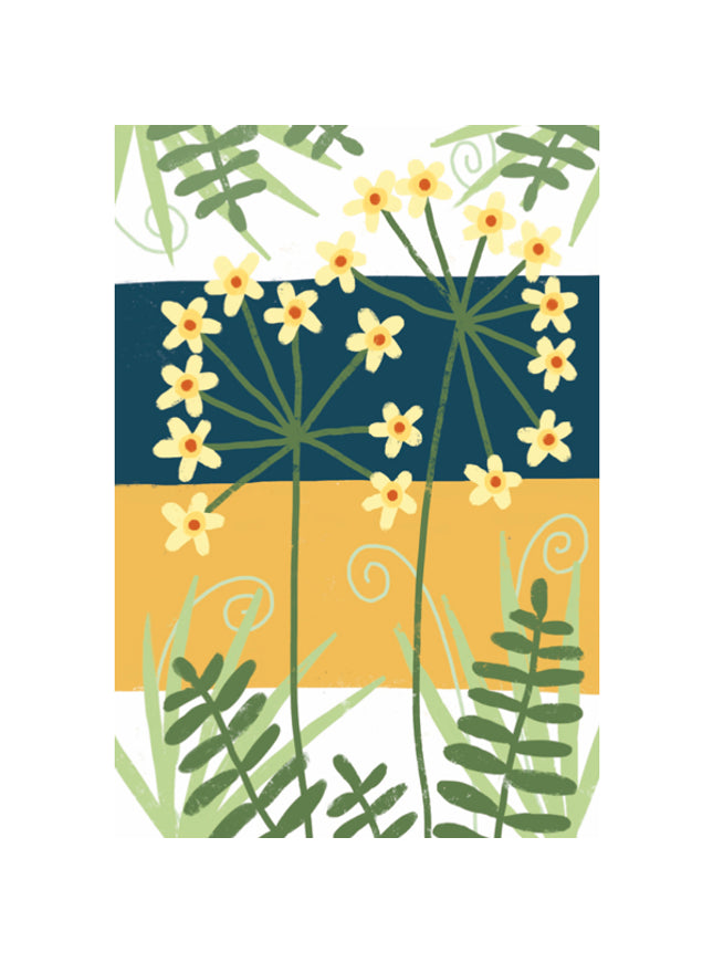 Wenskaart condoleance, bloemen (F15025)