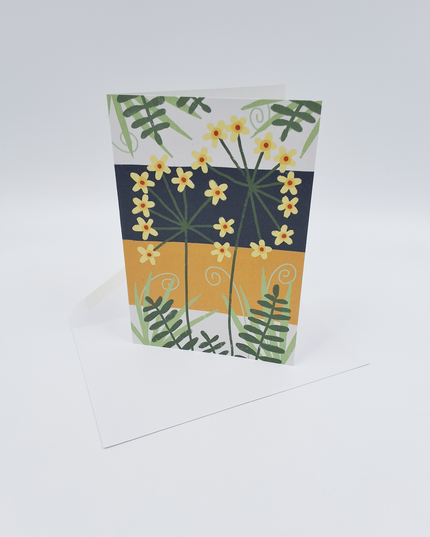 Wenskaart condoleance, bloemen (F15025)