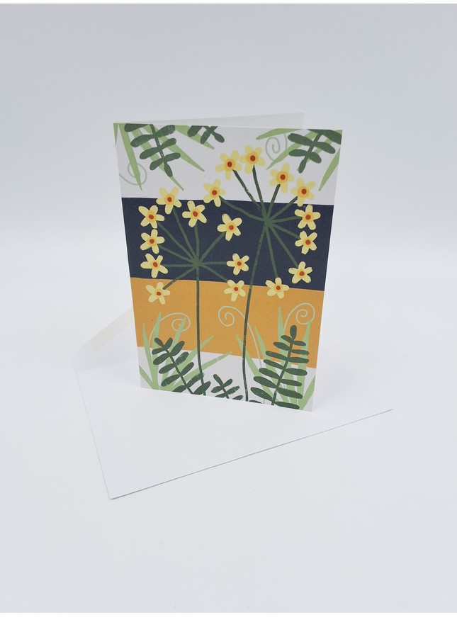 Wenskaart condoleance, bloemen (F15025)