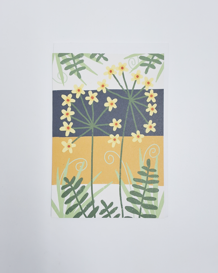 Wenskaart condoleance, bloemen (F15025)