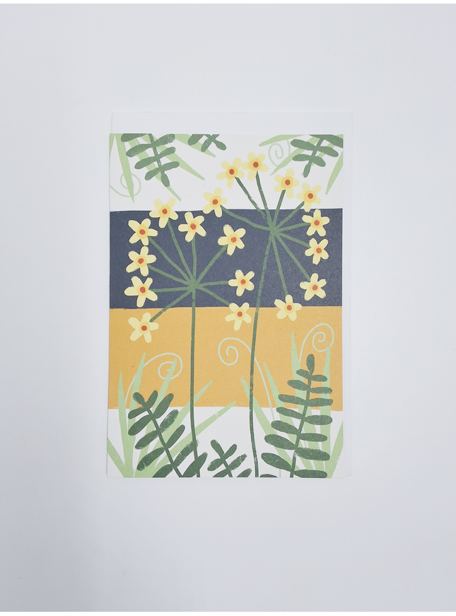 Wenskaart condoleance, bloemen (F15025)