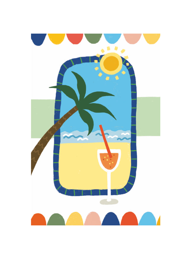 Carte de vœux cocktail Palm Beach