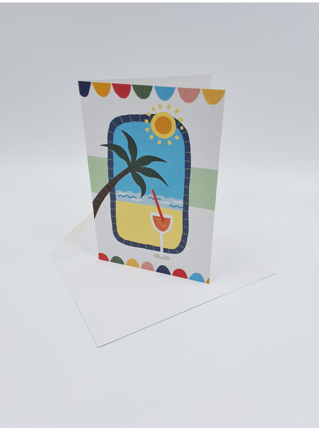 Carte de vœux cocktail Palm Beach