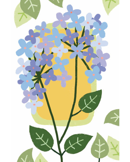 Wenskaart hortensia... (F15044)