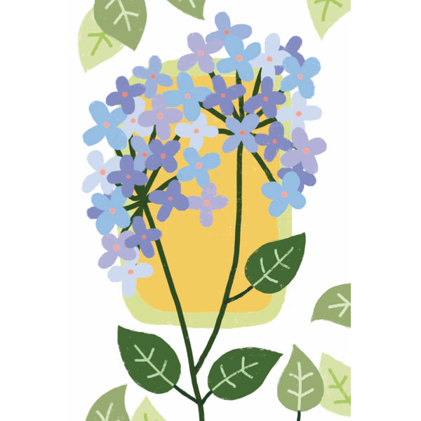 Wenskaart hortensia... (F15044)