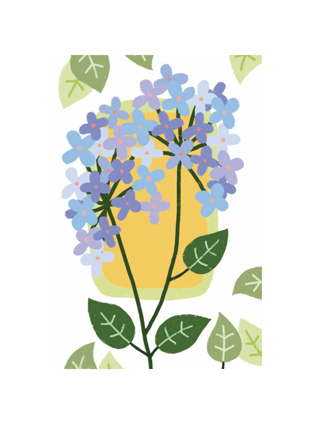 Carte de vœux hortensia...