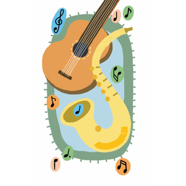 Wenskaart muziek, kaart... (F15045)