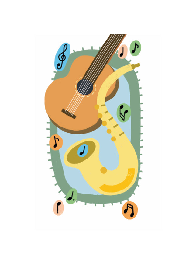 Wenskaart muziek, kaart... (F15045)