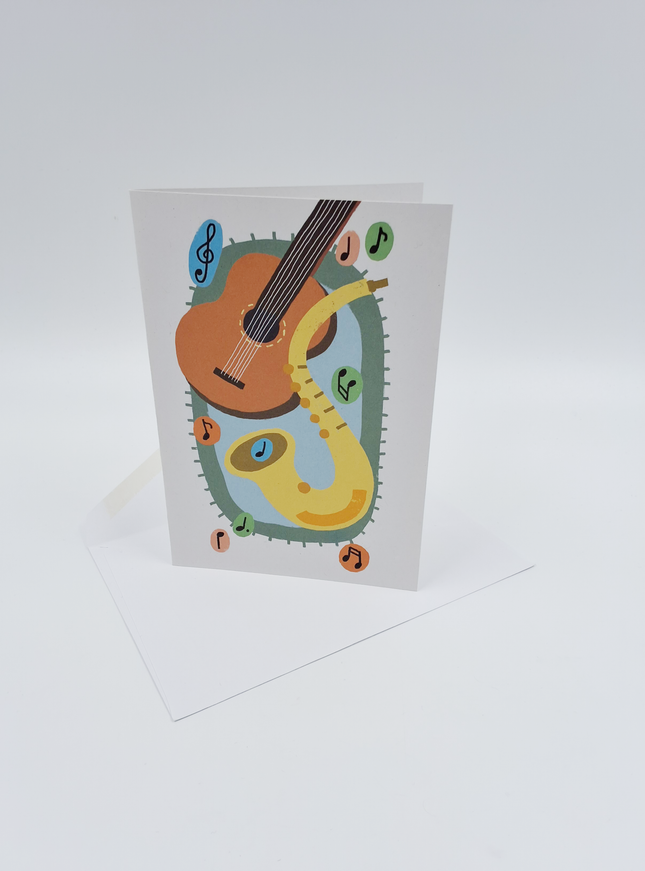 Wenskaart muziek, kaart... (F15045)