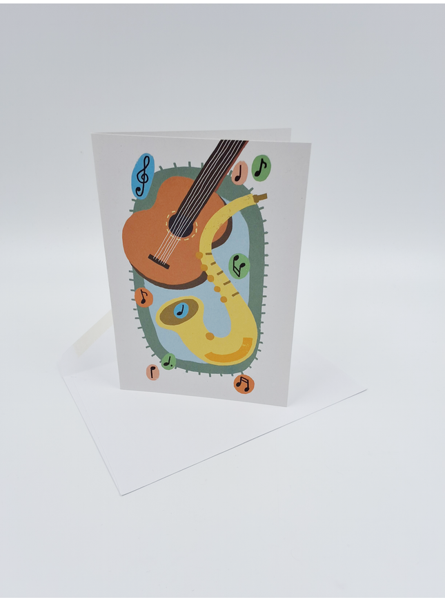 Wenskaart muziek, kaart... (F15045)