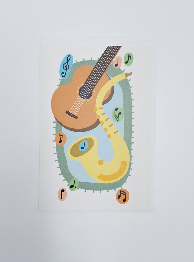 Wenskaart muziek, kaart... (F15045)
