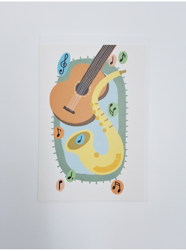 Wenskaart muziek, kaart... (F15045)