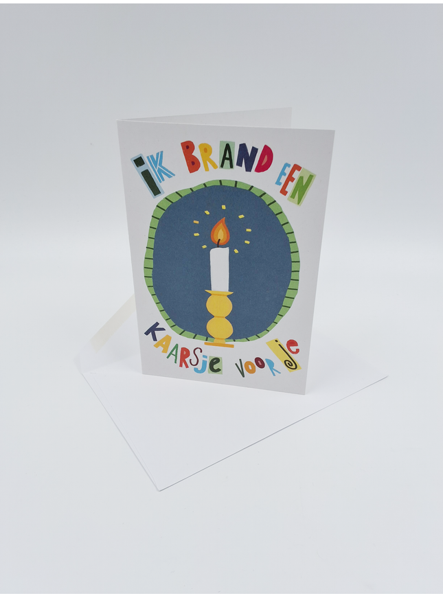 Carte de vœux J'allume une bougie pour toi