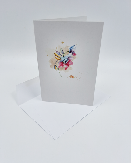Wenskaart vaas met bloemen (F15205)