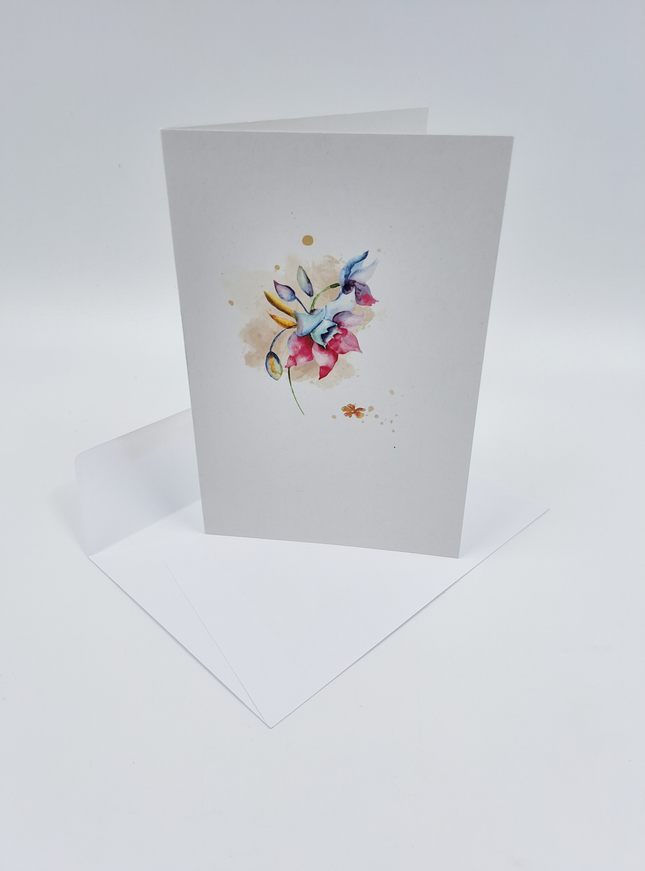 Wenskaart vaas met bloemen (F15205)