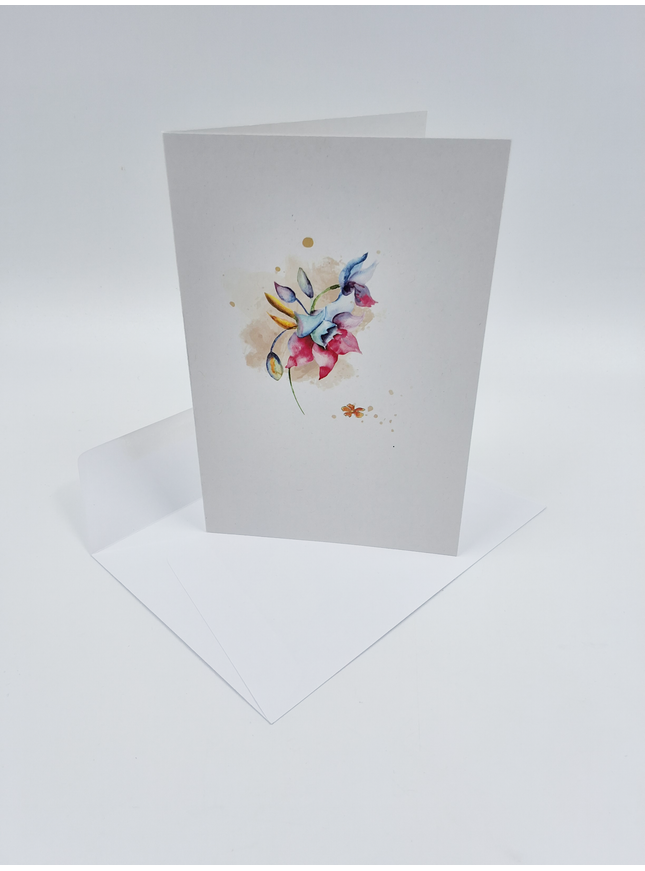 Wenskaart vaas met bloemen (F15205)