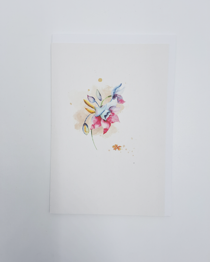 Wenskaart vaas met bloemen (F15205)