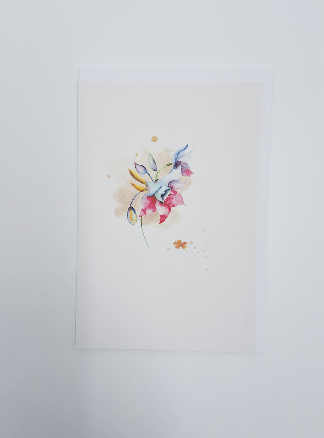 Wenskaart vaas met bloemen (F15205)